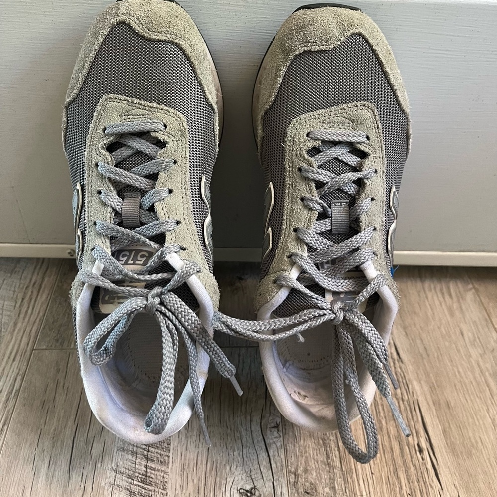 New Balance Gray Mesh and Suede Sneakers